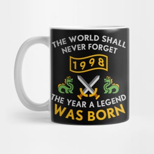 1998 The Year A Legend Was Born Dragons and Swords Design (Light) Mug